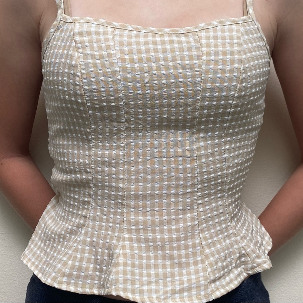 Cute Beige top with adjustable straps